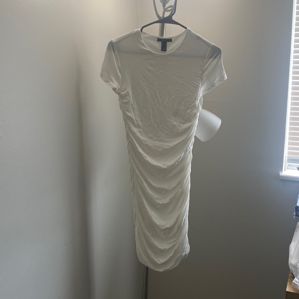 forever 21 ruched body on mini dress
